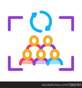 renewal of group of people icon vector. renewal of group of people sign. color symbol illustration. renewal of group of people icon vector outline illustration