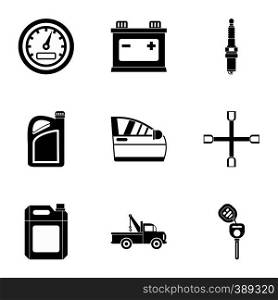 Renovation for machine icons set. Simple illustration of 9 renovation for machine vector icons for web. Renovation for machine icons set, simple style