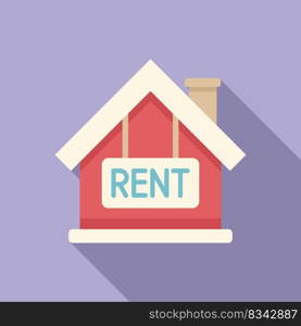 Rent house icon flat vector. Real home. Business credit. Rent house icon flat vector. Real home