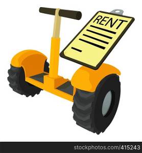 Rent segway icon. Cartoon illustration of rent segway vector icon for web. Rent segway icon, cartoon style