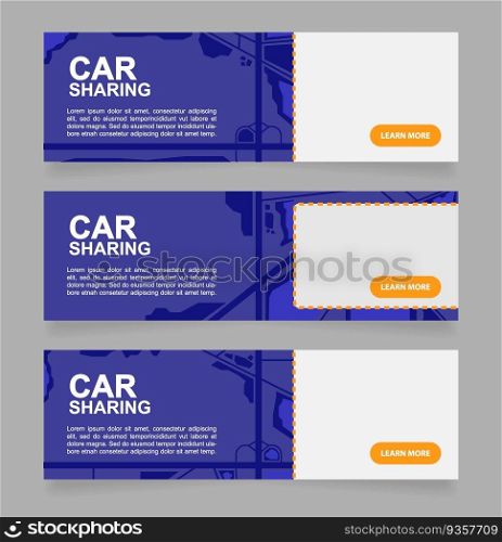 Rental car company web banner design template. Affordable option. Vector flyer with text space. Advertising placard with customized copyspace. Printable poster for advertising. Arial font used. Rental car company web banner design template