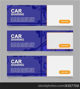 Rental car company web banner design template. Affordable option. Vector flyer with text space. Advertising placard with customized copyspace. Printable poster for advertising. Arial font used. Rental car company web banner design template