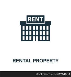 Rental Property icon vector illustration. Creative sign from passive income icons collection. Filled flat Rental Property icon for computer and mobile. Symbol, logo vector graphics.. Rental Property vector icon symbol. Creative sign from passive income icons collection. Filled flat Rental Property icon for computer and mobile