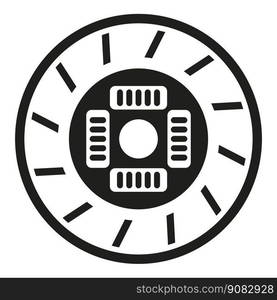 Repair clutch icon simple vector. Disk kit. Vehicle cover. Repair clutch icon simple vector. Disk kit