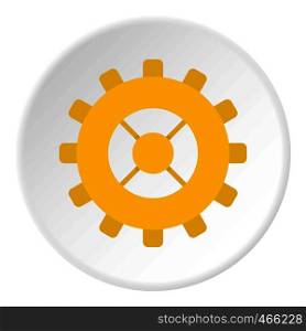 Repair detail icon in flat circle isolated on white vector illustration for web. Repair detail icon circle