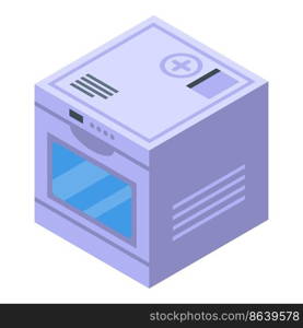 Repair dishwasher icon isometric vector. Kitchen machine. Broken appliance. Repair dishwasher icon isometric vector. Kitchen machine