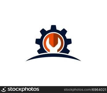 Repair gear logo and symbol