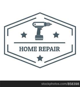 Repair home logo. Simple illustration of repair home vector logo for web. Repair home logo, simple gray style