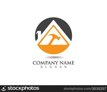 repair home Property and Construction Logo design for business . repair home Property and Construction Logo design for business corporate sign