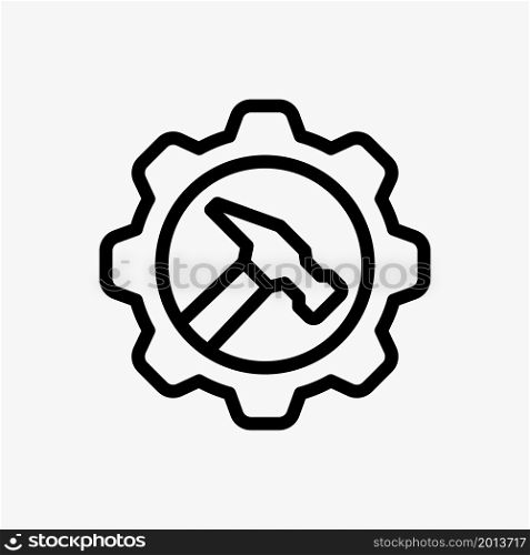 repair icon designed in a line style, vector illustration