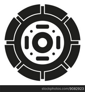 Repair kit icon simple vector. Clutch disk. Automobile system. Repair kit icon simple vector. Clutch disk