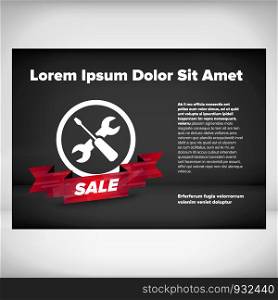 Repair Leaflet Design with white and black background. Repair Leaflet Design