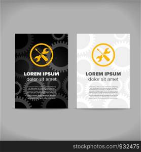Repair Leaflet Design with white and black background. Repair Leaflet Design