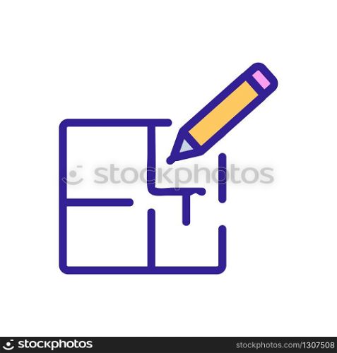 repair of apartments icon vector. repair of apartments sign. color isolated symbol illustration. repair of apartments icon vector outline illustration