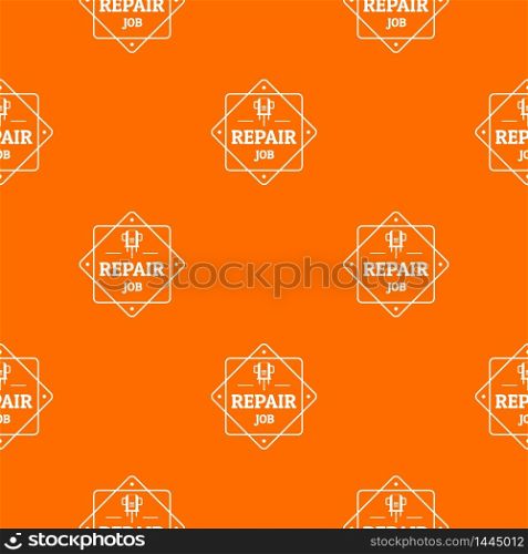 Repair pattern vector orange for any web design best. Repair pattern vector orange
