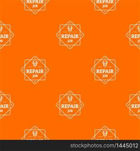 Repair pattern vector orange for any web design best. Repair pattern vector orange