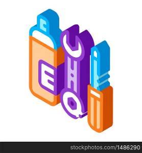 Repair Tool Conditioner vector isometric sign. color isolated symbol illustration. Repair Tool Conditioner Vector Thin Line Icon