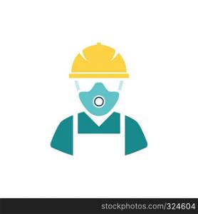 Repair worker icon. Flat color design. Vector illustration.