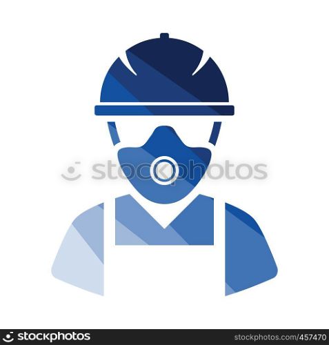 Repair worker icon. Flat color design. Vector illustration.