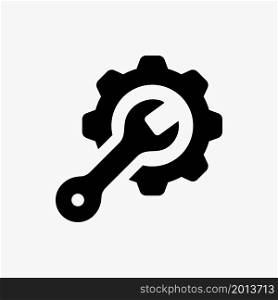 repair wrench icon flat illustration