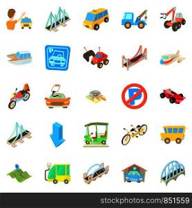 Repairing icons set. Cartoon set of 25 repairing vector icons for web isolated on white background. Repairing icons set, cartoon style