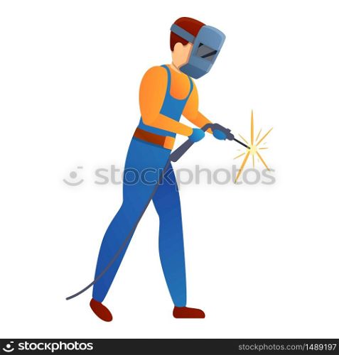 Repairman welder icon. Cartoon of repairman welder vector icon for web design isolated on white background. Repairman welder icon, cartoon style