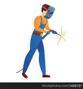 Repairman welder icon. Cartoon of repairman welder vector icon for web design isolated on white background. Repairman welder icon, cartoon style
