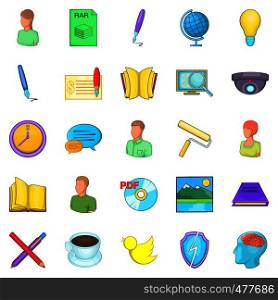 Repairs icons set. Cartoon set of 25 repairs vector icons for web isolated on white background. Repairs icons set, cartoon style
