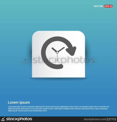 Repeat Clock - Blue Sticker button
