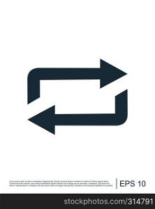 Repeat, loop sign icon