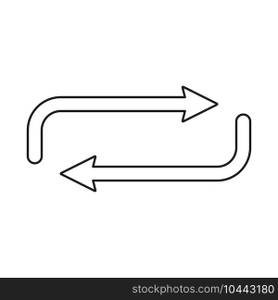 Repeat track audio control button in vector icon