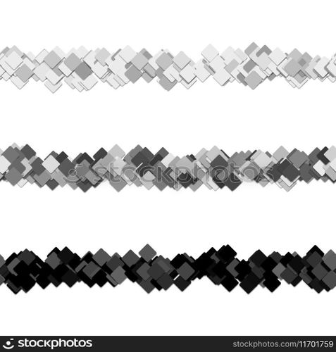 Repeatable random square pattern page separator Vector Image