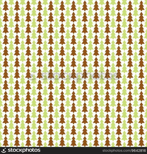 Repeating pine tree forest pattern background Vector Image