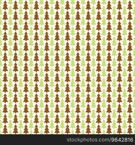 Repeating pine tree forest pattern background Vector Image