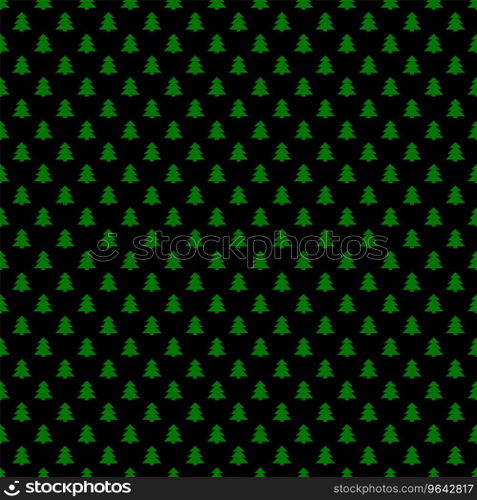 Repeating pine tree forest pattern background Vector Image