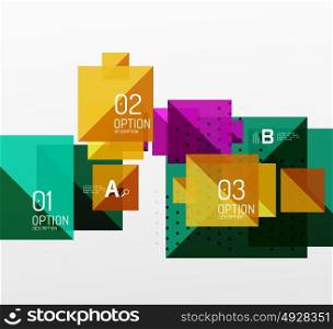 Repetition of overlapping color squares. Repetition of overlapping color squares, geometric modern background