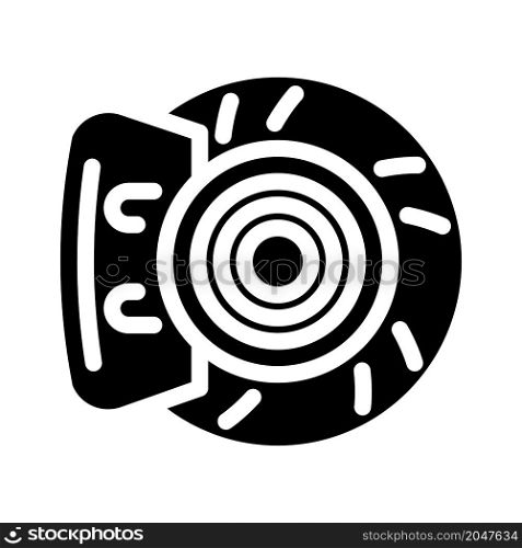 replacing brake discs glyph icon vector. replacing brake discs sign. isolated contour symbol black illustration. replacing brake discs glyph icon vector illustration