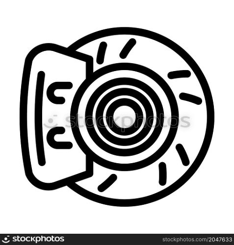 replacing brake discs line icon vector. replacing brake discs sign. isolated contour symbol black illustration. replacing brake discs line icon vector illustration