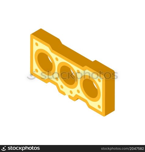 replacing the cylinder head gasket isometric icon vector. replacing the cylinder head gasket sign. isolated symbol illustration. replacing the cylinder head gasket isometric icon vector illustration
