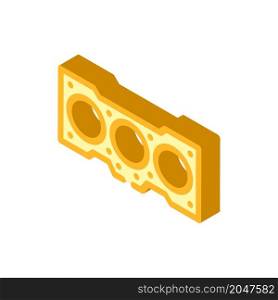 replacing the cylinder head gasket isometric icon vector. replacing the cylinder head gasket sign. isolated symbol illustration. replacing the cylinder head gasket isometric icon vector illustration