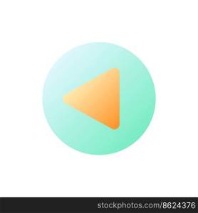 Replay button pixel perfect flat gradient color ui icon. Video and audio content. Player control. Simple filled pictogram. GUI, UX design for mobile application. Vector isolated RGB illustration. Replay button pixel perfect flat gradient color ui icon