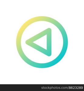 Replay button pixel perfect gradient linear ui icon. Video and audio content. Player control. Line color user interface symbol. Modern style pictogram. Vector isolated outline illustration. Replay button pixel perfect gradient linear ui icon