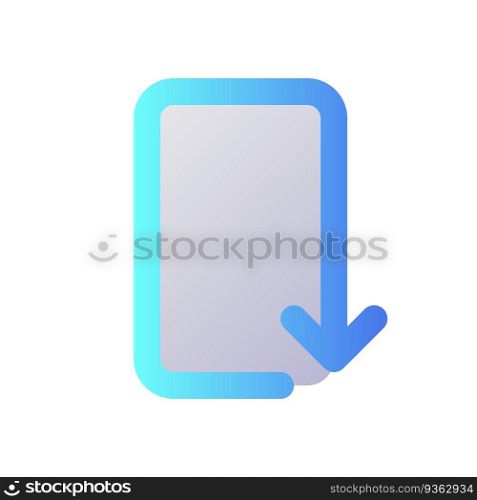 Reply pixel perfect flat gradient two-color ui icon. Multimedia player. Music repeat. Social media. Simple filled pictogram. GUI, UX design for mobile application. Vector isolated RGB illustration. Reply pixel perfect flat gradient two-color ui icon