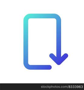 Reply pixel perfect gradient linear ui icon. Multimedia player. Music repeat. Social media. Line color user interface symbol. Modern style pictogram. Vector isolated outline illustration. Reply pixel perfect gradient linear ui icon