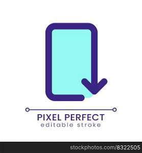 Reply pixel perfect RGB color ui icon. Multimedia player. Music repeat. Simple filled line element. GUI, UX design for mobile app. Vector isolated pictogram. Editable stroke. Poppins font used. Reply pixel perfect RGB color ui icon