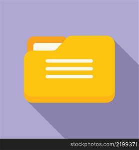 Report business folder icon flat vector. Document data. File market. Report business folder icon flat vector. Document data