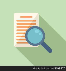 Report document icon flat vector. Business paper. Finance page. Report document icon flat vector. Business paper