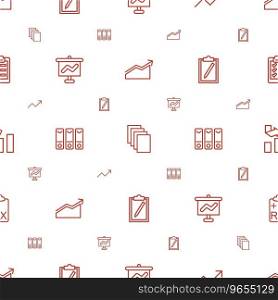 Report icons pattern seamless white background Vector Image