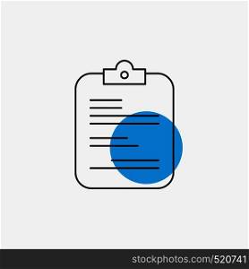 report, medical, paper, checklist, document Line Icon. Vector EPS10 Abstract Template background