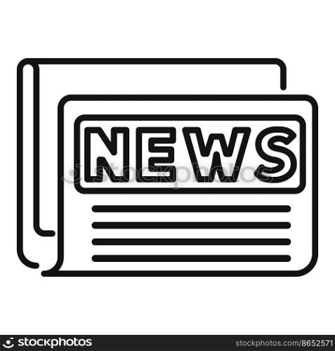 Report news paper icon outline vector. Web page. Daily story. Report news paper icon outline vector. Web page